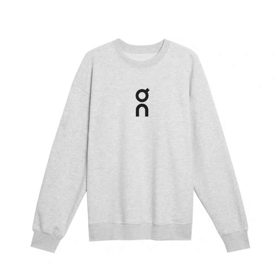 On Running ON SALE118 CLUB CREWNECK SWEATSHIRT LOGO Print Collar Top Long Sleeve : Black White Light Grey S M L - Image 3