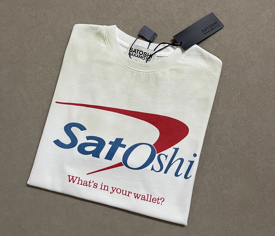 Unbranded 128 Satoshi Nakamoto Vintage Tee T Washed Black S M L - Image 7