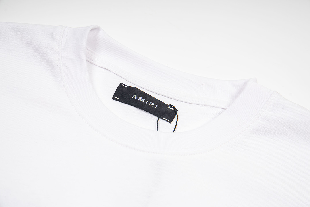AMIRI 118 Wide Version Model Short Sleeve T Black White S M L XL 9947# - Image 11