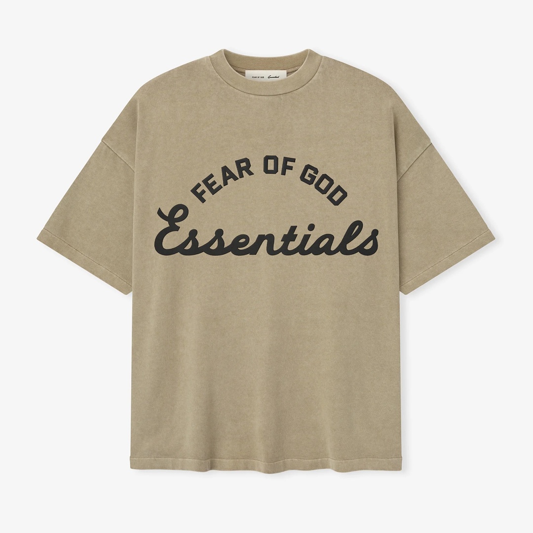 Essentials 128 Ess SS26 TRAINING Print Short Sleeve T Iron /FADED lRON GREY Sand DUNE SEAL : XS -XL - Image 8