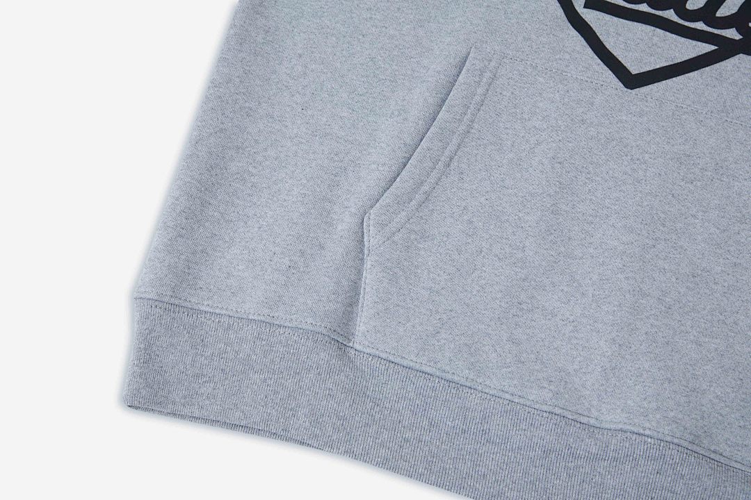 Human Made 218 HUMAN MADE HEART SWEAT HOODIE Logo Print Wide : Black White Light Grey S M L - Image 12