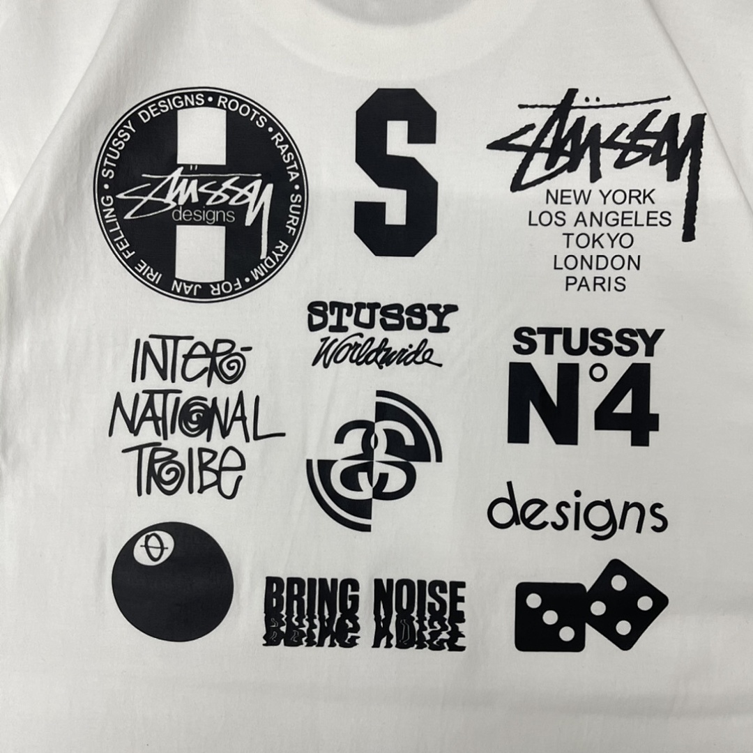 Stussy 108 Stu Print Short Sleeve T : Black White S Ｍ L XL XXL - Image 14