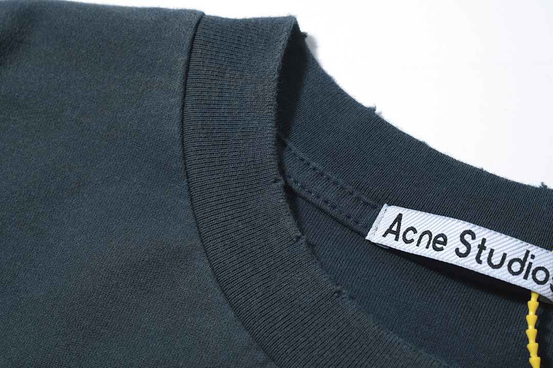 Acne Studios 128 AC LOGO Print Long Sleeve T Pink Black White Olive Green Dark Blue Red Spring Purple S-XL 3286# - Image 85