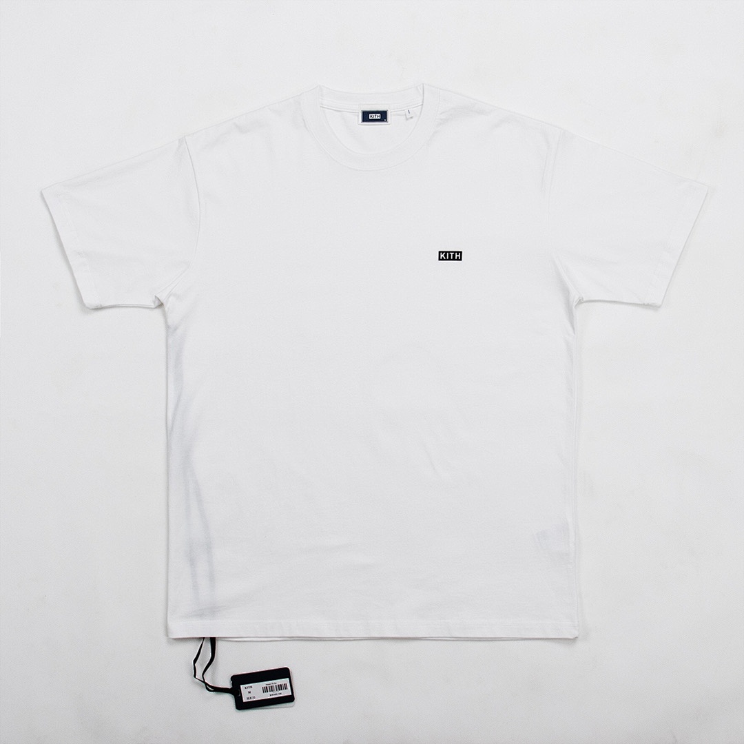 Adidas 128 KITH Summer Small LOGO Label Short Sleeve T : Black White Coffee Military Green Off Grey S M L - Image 4