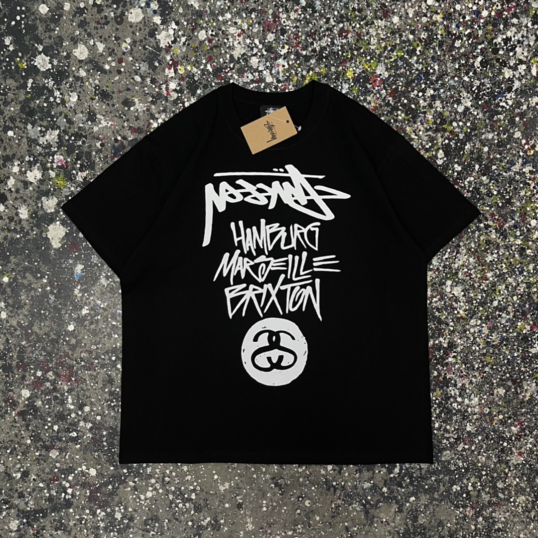 Stussy 108 Stu Reversed Print Short Sleeve T : Black White Apricot S Ｍ L XL XXL - Image 3
