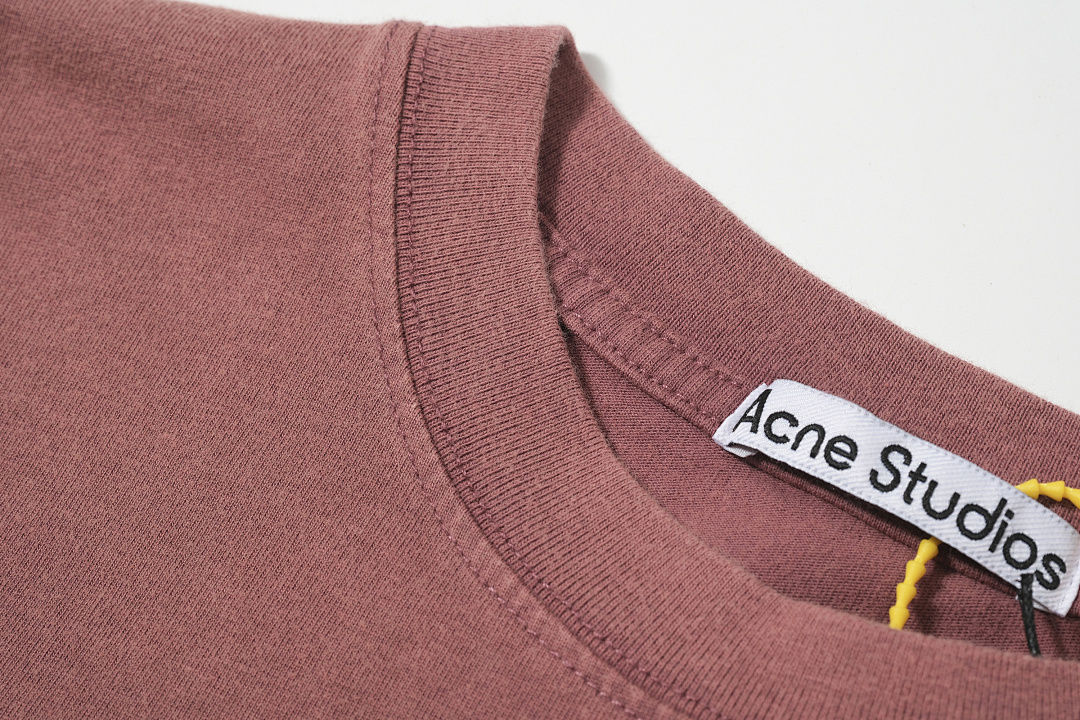 Acne Studios 108 AC Small Label LOGO Short Sleeve T Blue Black Yellow Water Purple S-XL 8040# - Image 9