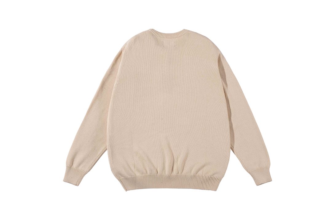 Stussy 228 Stu S Logo Knitted Sweater Ki Kiko Wind Collar Fleece : Black Off White Red Ink Green M L XL Y0796# - Image 6