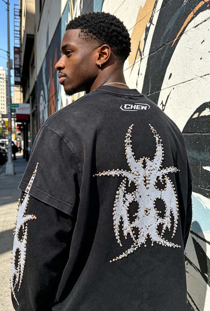Chanel 218 Chew Forever Bead Long Sleeve : Water Black :S M L - Image 15