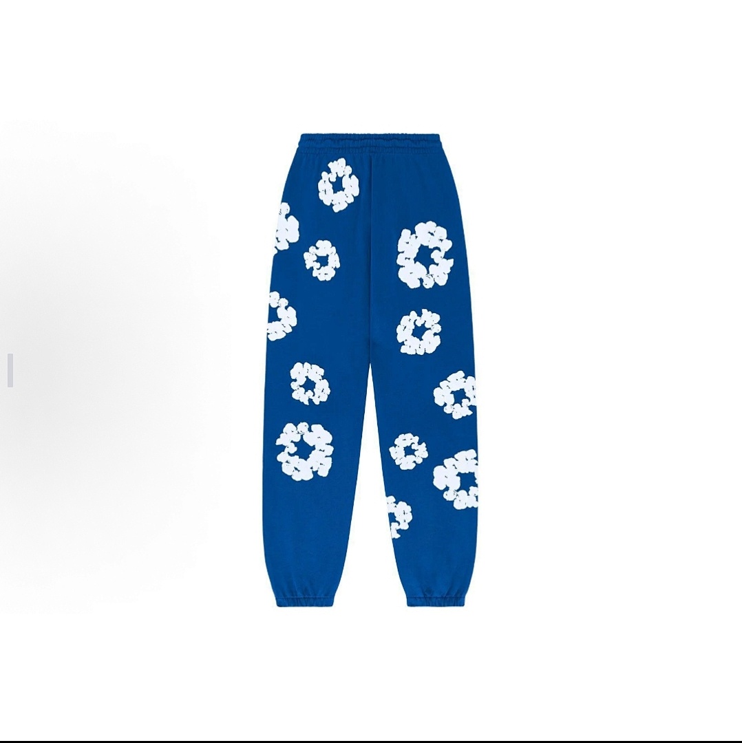 Unbranded 318 TOP Stock X Cactus Denim Tears Wreath Sweatpants460 100% Solid Cotton Mens Womens Black Grey Blue S-XL - Image 28