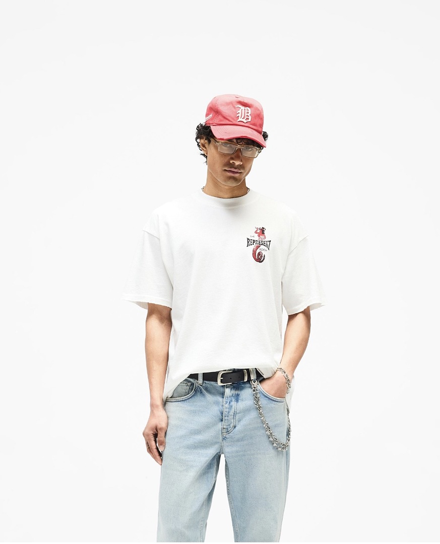 Represent New High Mens Womens Top Wide Short Sleeve : S M L XL Water (Black) - Image 18