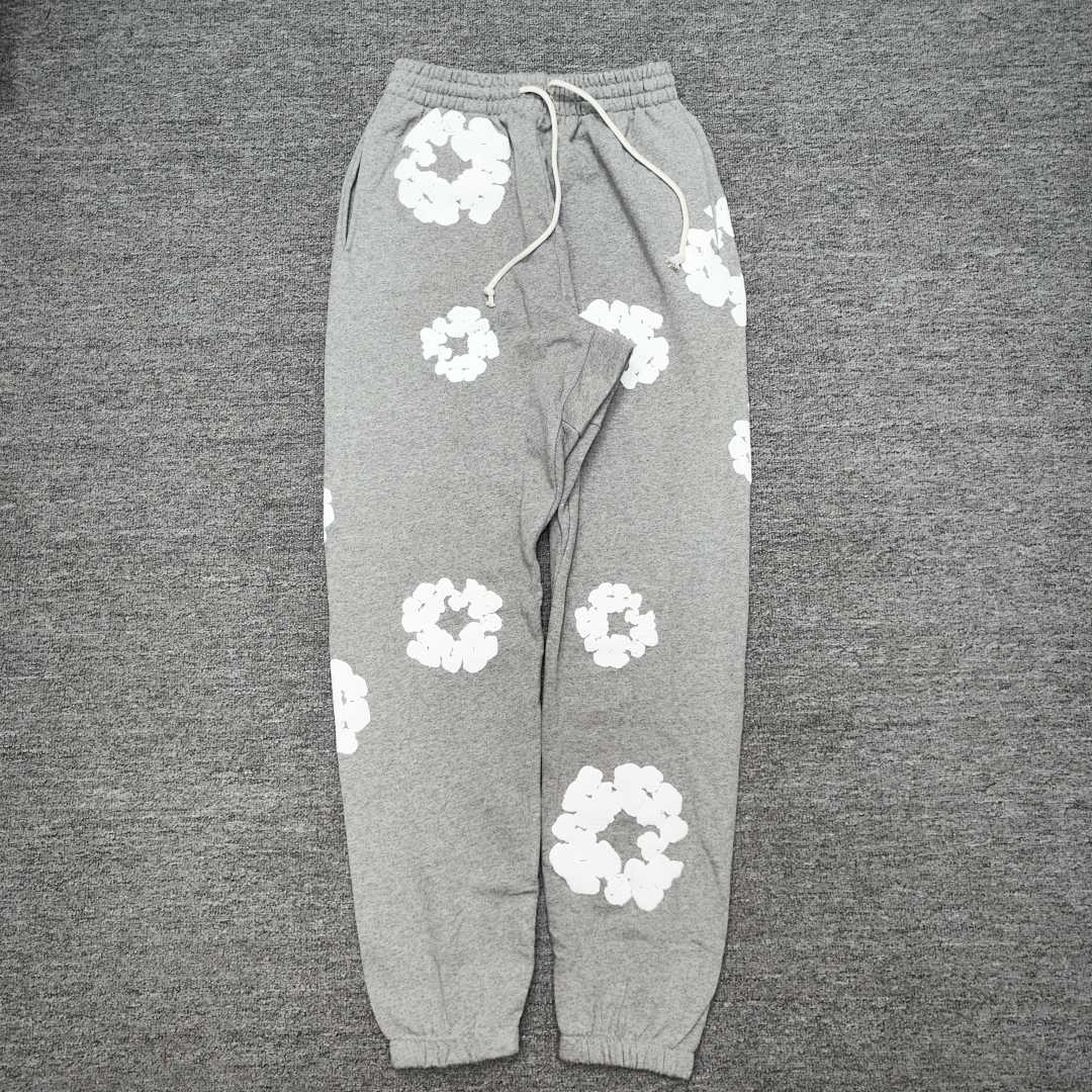 Unbranded 318 TOP Stock X Cactus Denim Tears Wreath Sweatpants460 100% Solid Cotton Mens Womens Black Grey Blue S-XL - Image 7