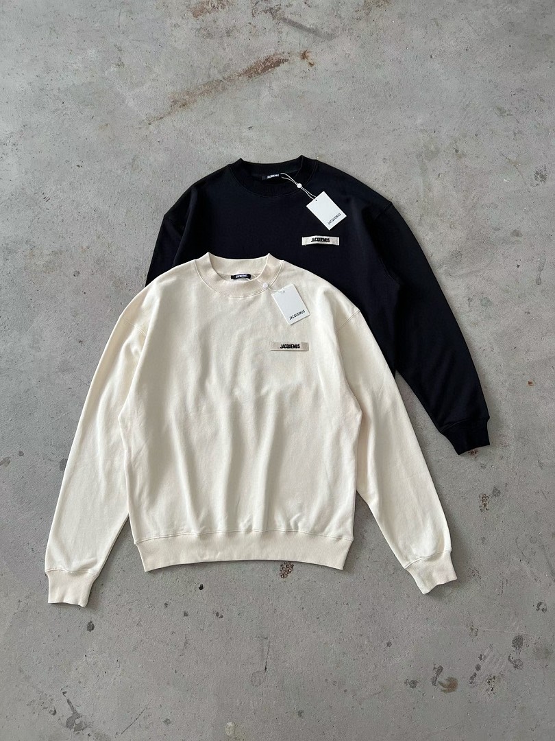 Unbranded 198 Jacquemus 26 New Embroidered Strap Label Logo Collar Top Black Beige Coffee Khaki S-XL