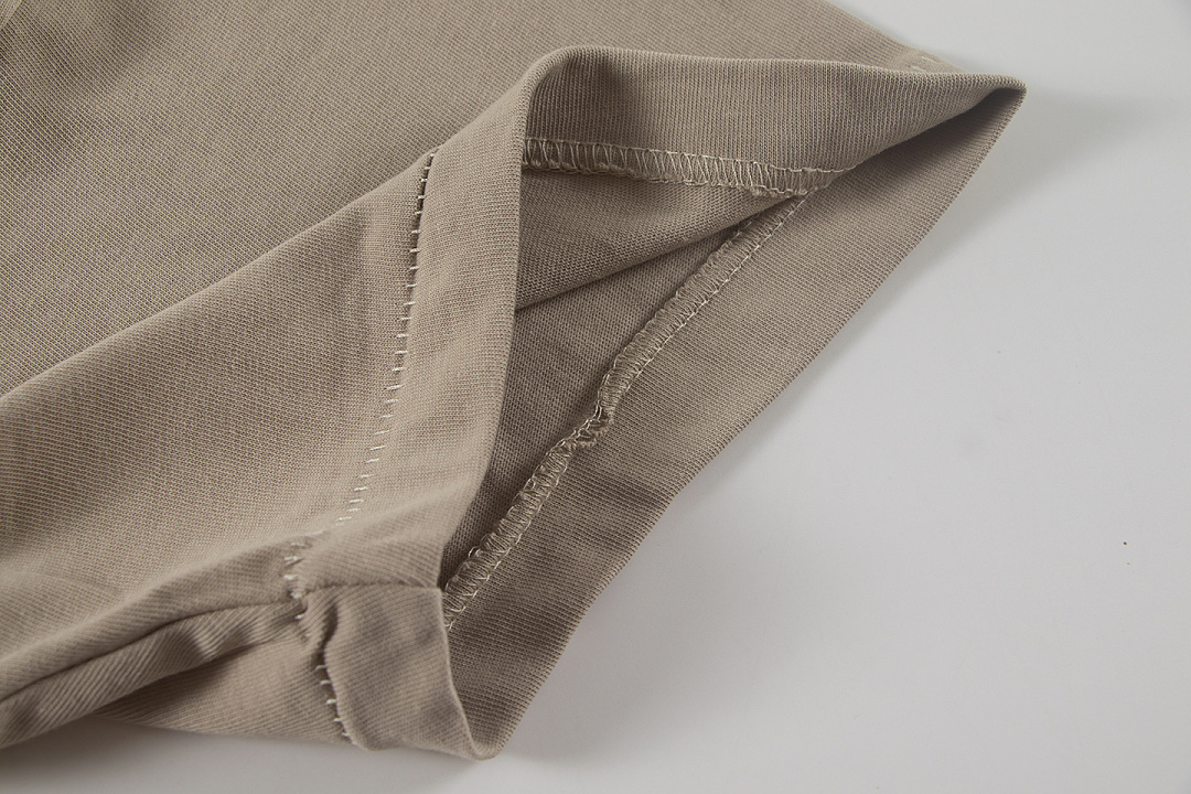 Essentials 118 SS25 Classic Hoodie Label Print Short Sleeve Silk Silver Gum : XS-XL (Grey Brown Oatmeal) - Image 76