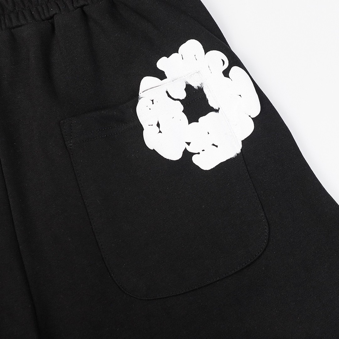 Unbranded 158 DENIM TEARS Cotton Floral High Fleece Short Black Grey Blue Green Purple Red Orange Pink White S-XL 8601# - Image 10