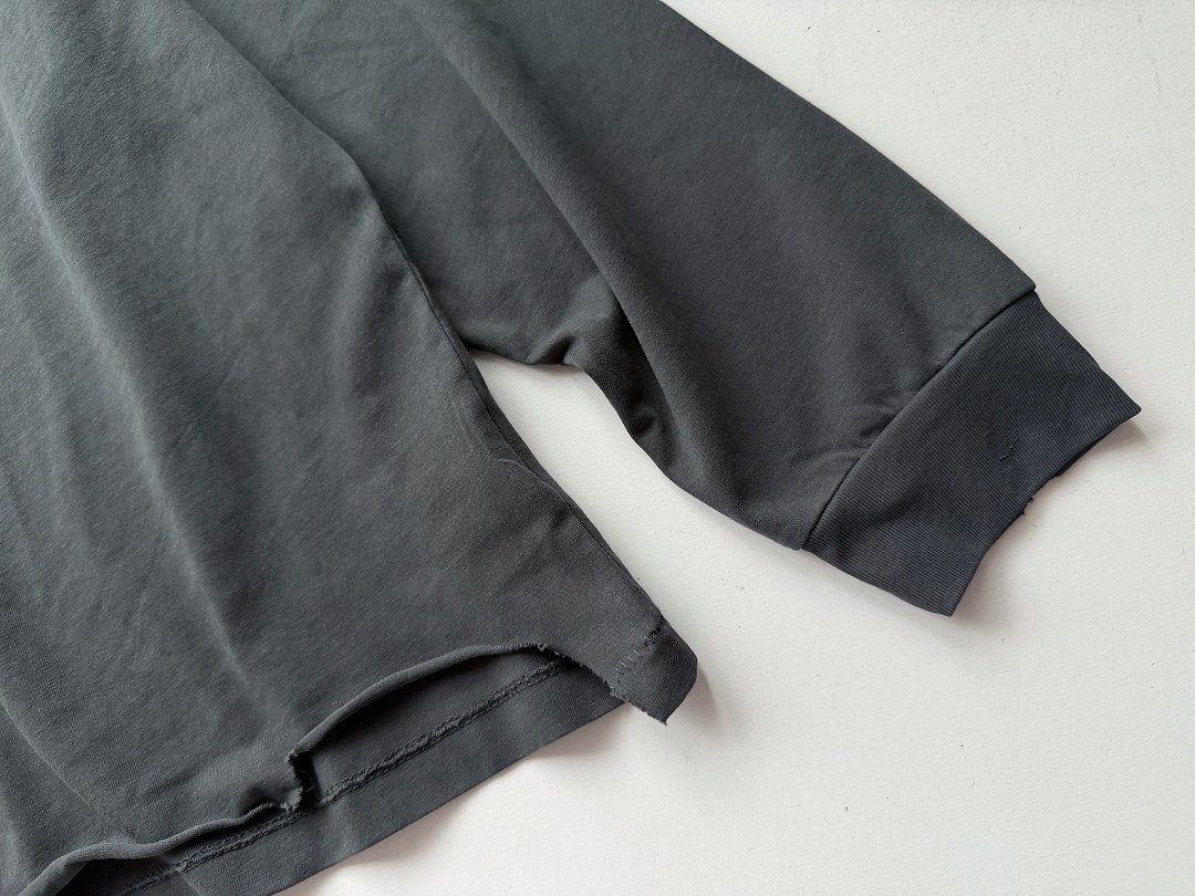 Enfants Riches Deprimes 158 Enfants Riches Deprimes Label Patchwork Long Sleeve T : S M L XL (Washed Grey Blue) - Image 11