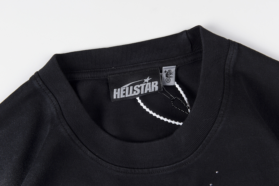 Hellstar 168 HELLSTAR STUDIOS Small Diamond Water Solid Cotton Short Sleeve Black S-XL - Image 11
