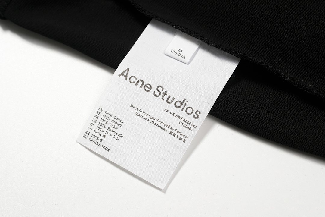 Acne Studios 118 AC LOGO Print Short Sleeve T Black White Brick Red S-XL 8096# - Image 31