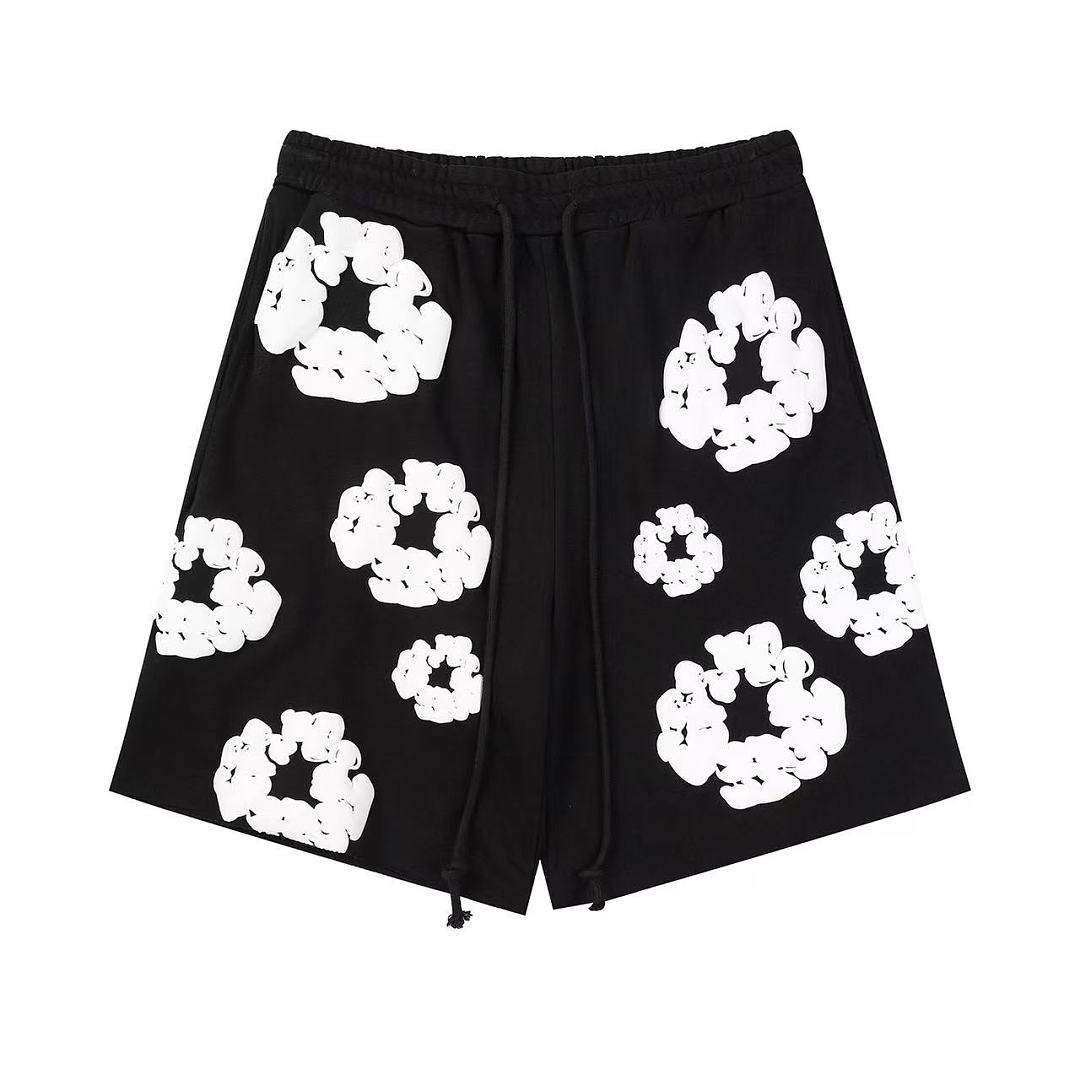 Unbranded 178 TOP Denim Tears Cotton Floral Print Short : Black Blue Grey Pink S-XL - Image 20