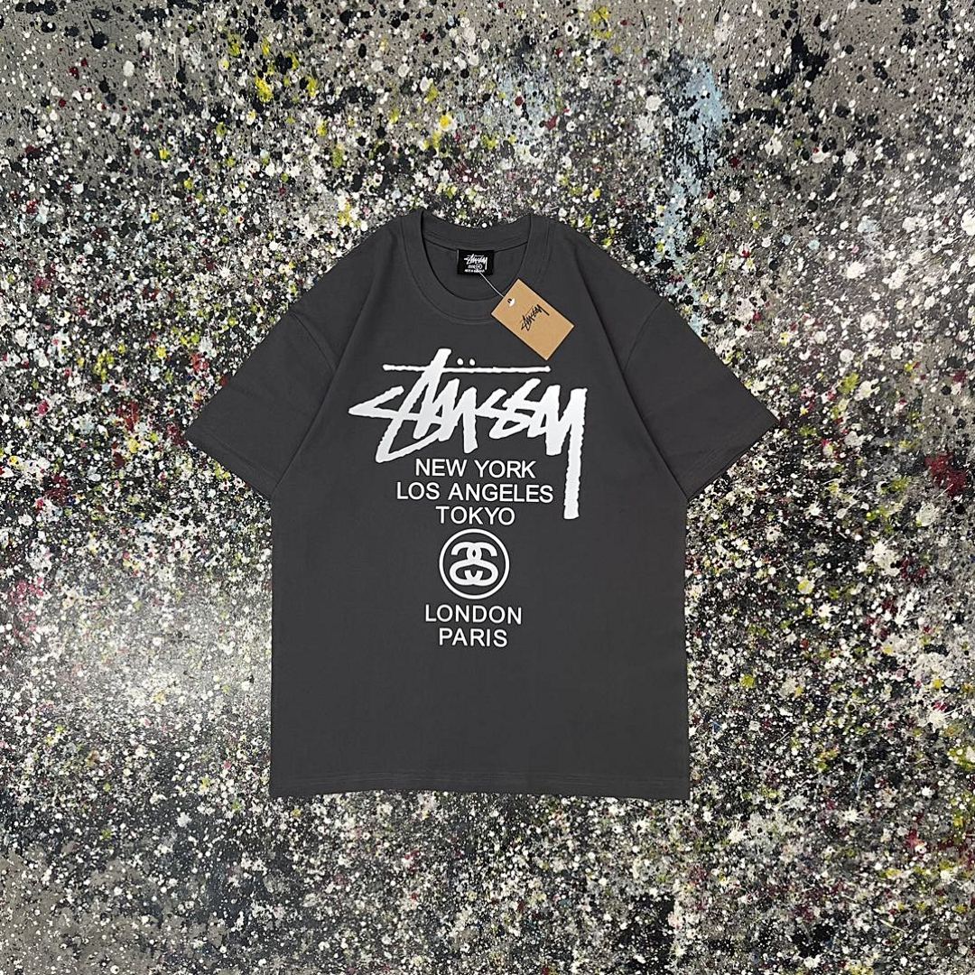 Stussy 108 Stu Light Print Short Sleeve T : Black White Grey Green S Ｍ L XL XXL - Image 5