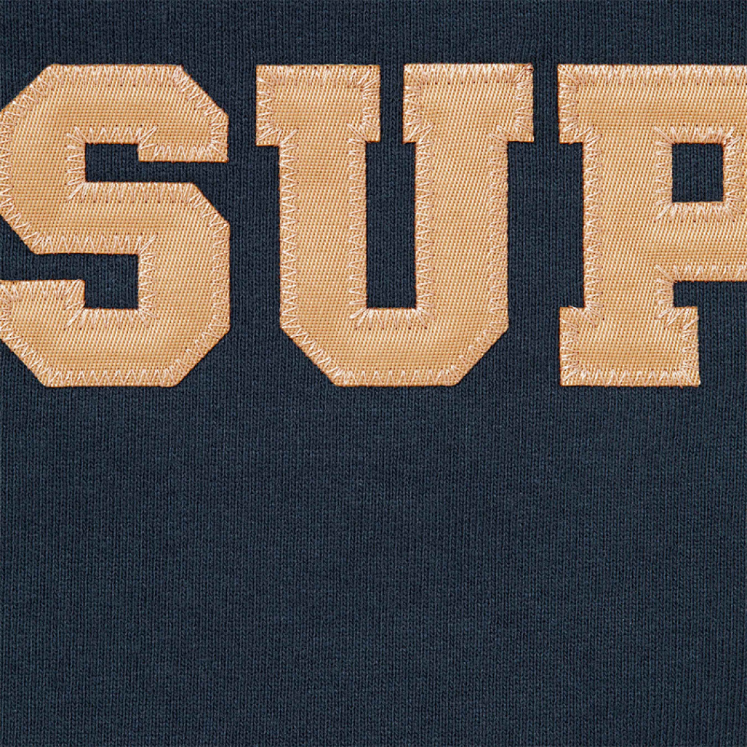 Supreme 358 25FW COLLEGIATE APPLIQUE HOODED Black Light Grey Blue S M L - Image 7
