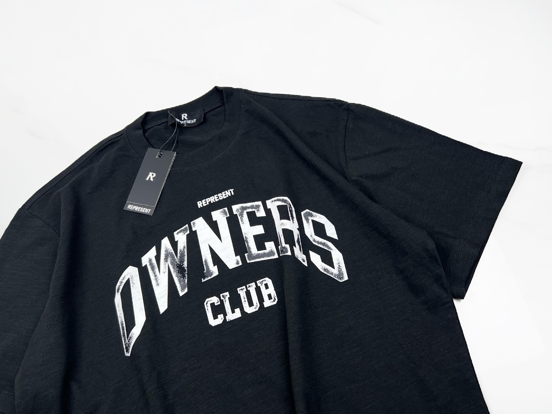 Off-White 128 REPRESENT New High Mens Womens Top Wide Short Sleeve T : S M L XL Washed Blue Off (White) - Image 5