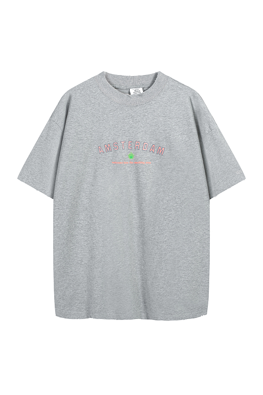 Vetements 128 VTM Wind Color Label Logo Short Sleeve T Floral Grey S-XL V5211#
