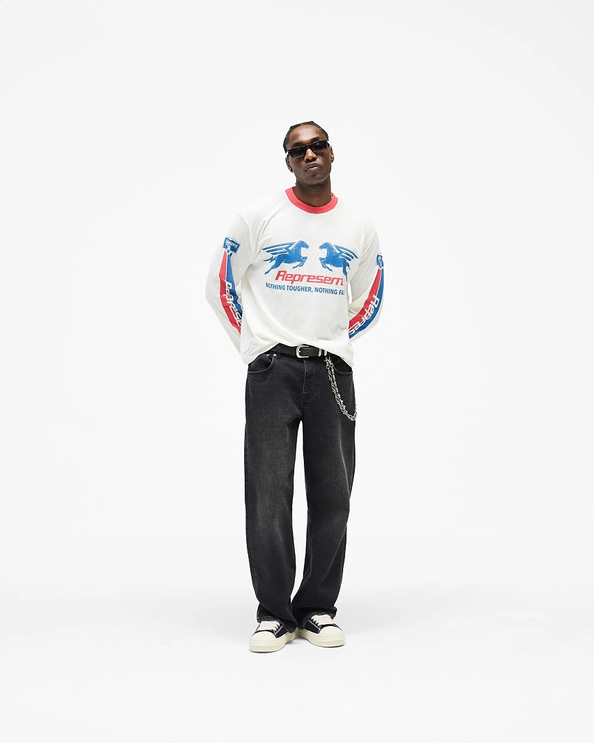 Represent 138 REP Long Sleeve : Black White S M L - Image 27