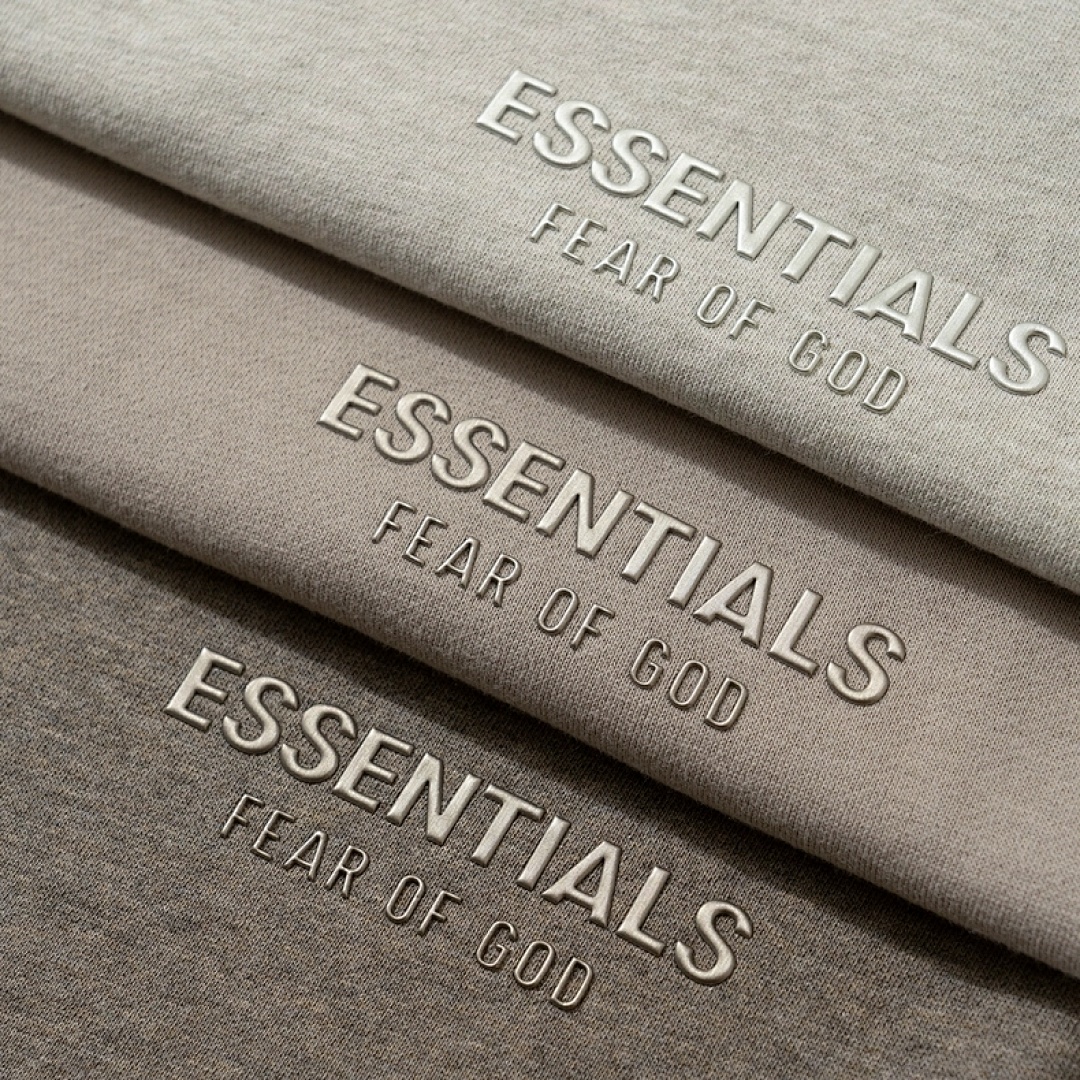 Essentials 148 Ess SS25 Classic Hoodie Label Print Short Silk Silver Gum Black Grey Brown Oatmeal XS-XL - Image 67