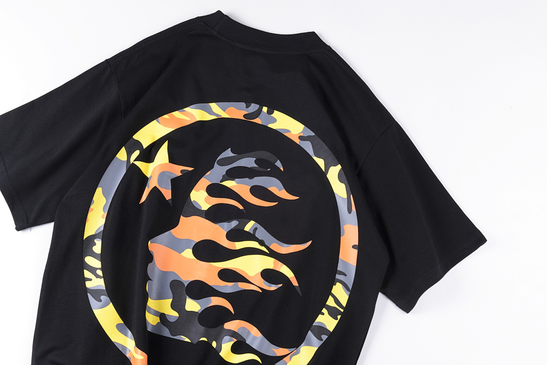 Bape 148 Hellstar Studios Gel Sports Logo Tee Camo Print Short T Black Pink Yellow S-XL - Image 14