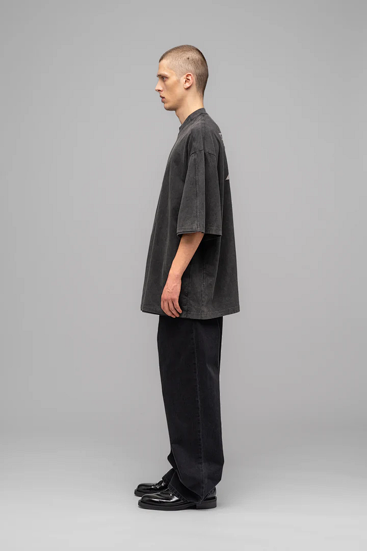 Unbranded 128 032C "X" LAYERED T-SHIRT Version Model Print Short Sleeve T Black S-XL 8030# - Image 21