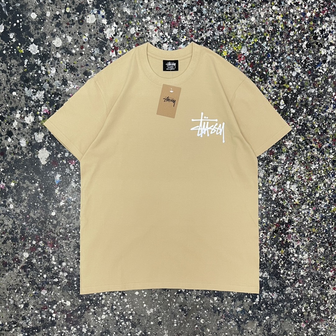 Stussy 108 Stu Light Reflection Print Short Sleeve T : Black Yellow Red Pink Blue Apricot Green Grey Khaki White S Ｍ L XL - Image 15