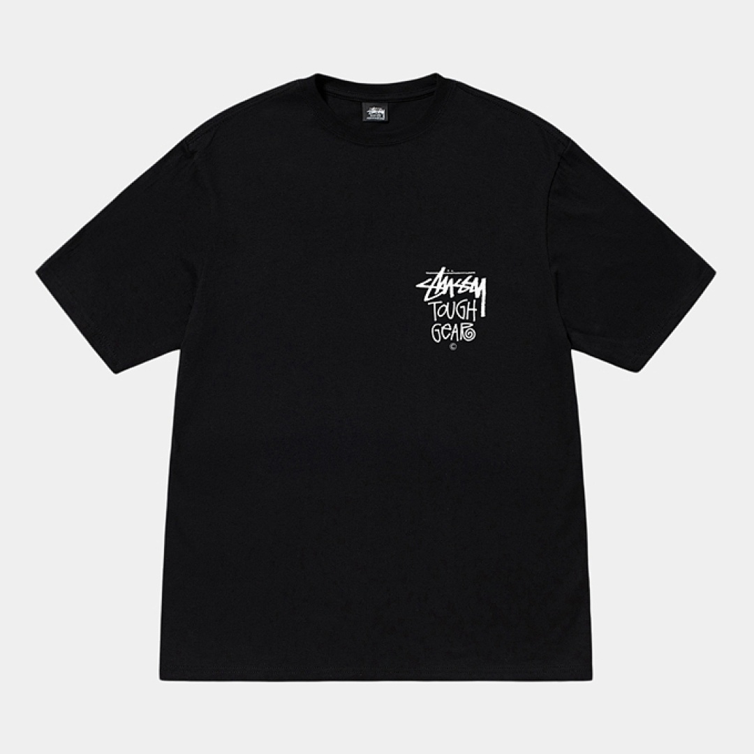 Stussy 108 STUSSY SS24 TOUGH GEAR TEE Print Short Sleeve Black White S-XL - Image 3