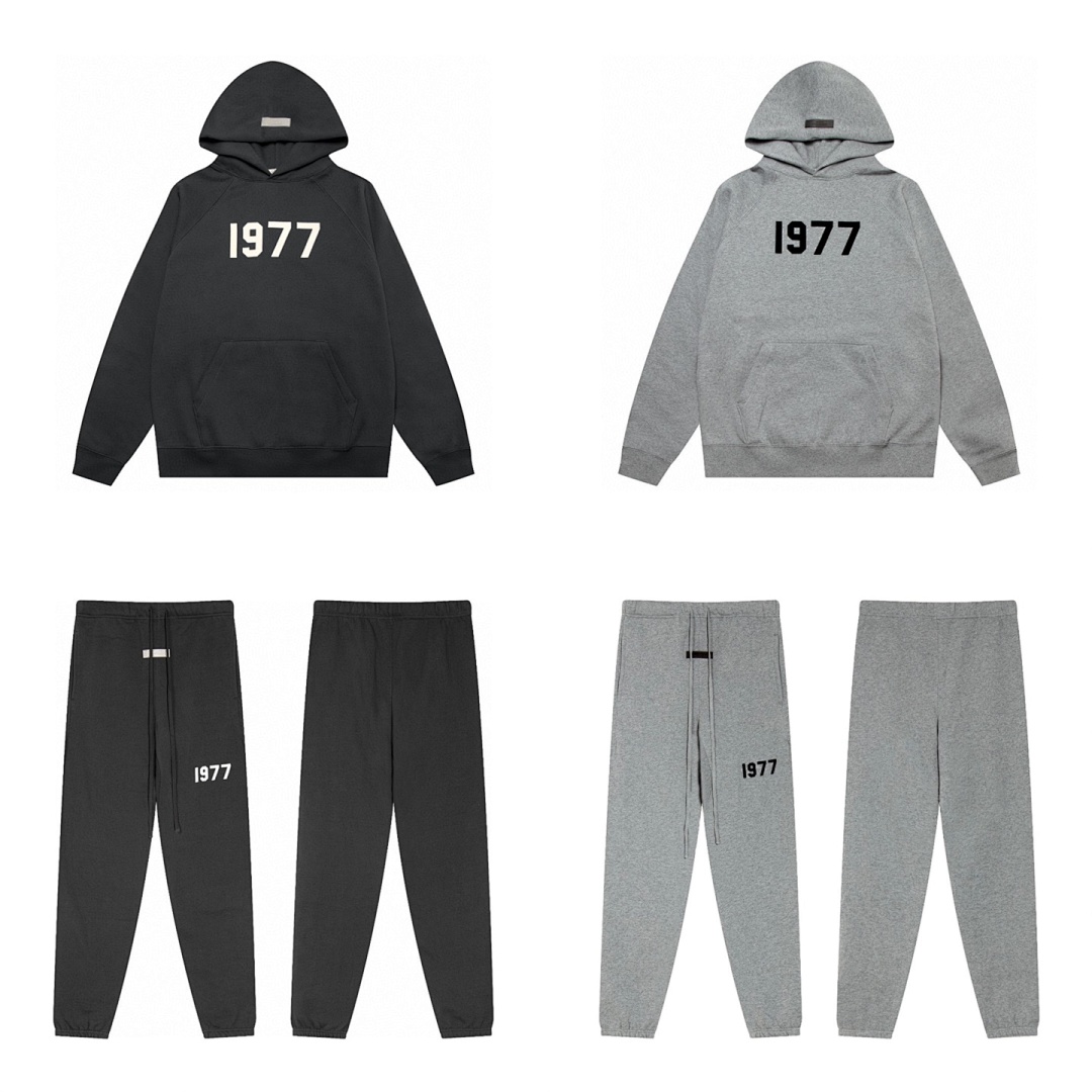 Essentials 178 ESS SWEATPANTS 1977 Long Black Iron Dark Oatmeal XS-XL 6082# - Image 4