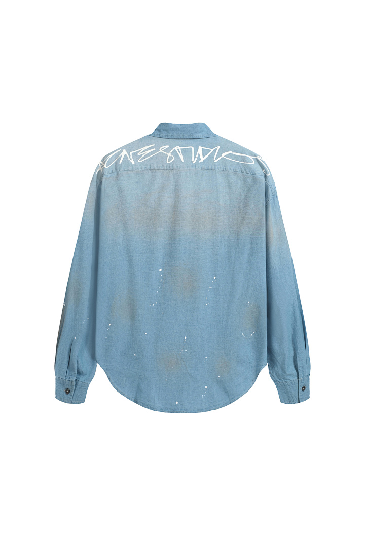 Acne Studios 258 AC Wind Print Blue S-XL 8201# - Image 3
