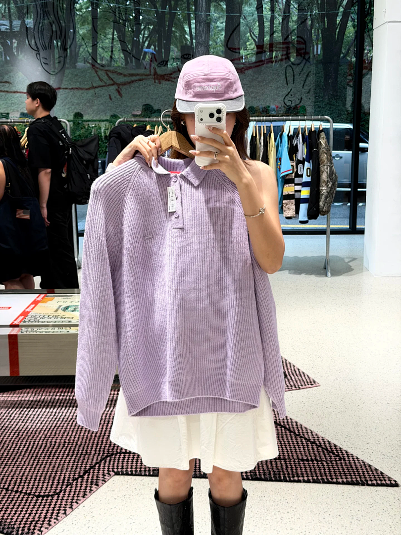 Bape 398 FW25 SMALL BOX POLO SWEATER Embroidered Label Long Sleeve / Fleece Black Pink Camo S-XL - Image 45