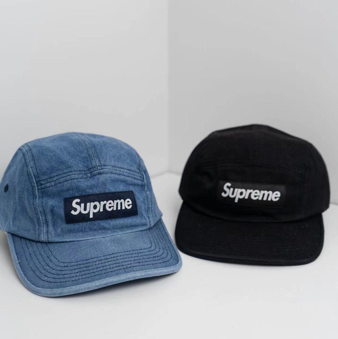 Supreme 118 Sup 23FW WASHED CHINO TWILL CAMP CAP (Red Black) - Image 10