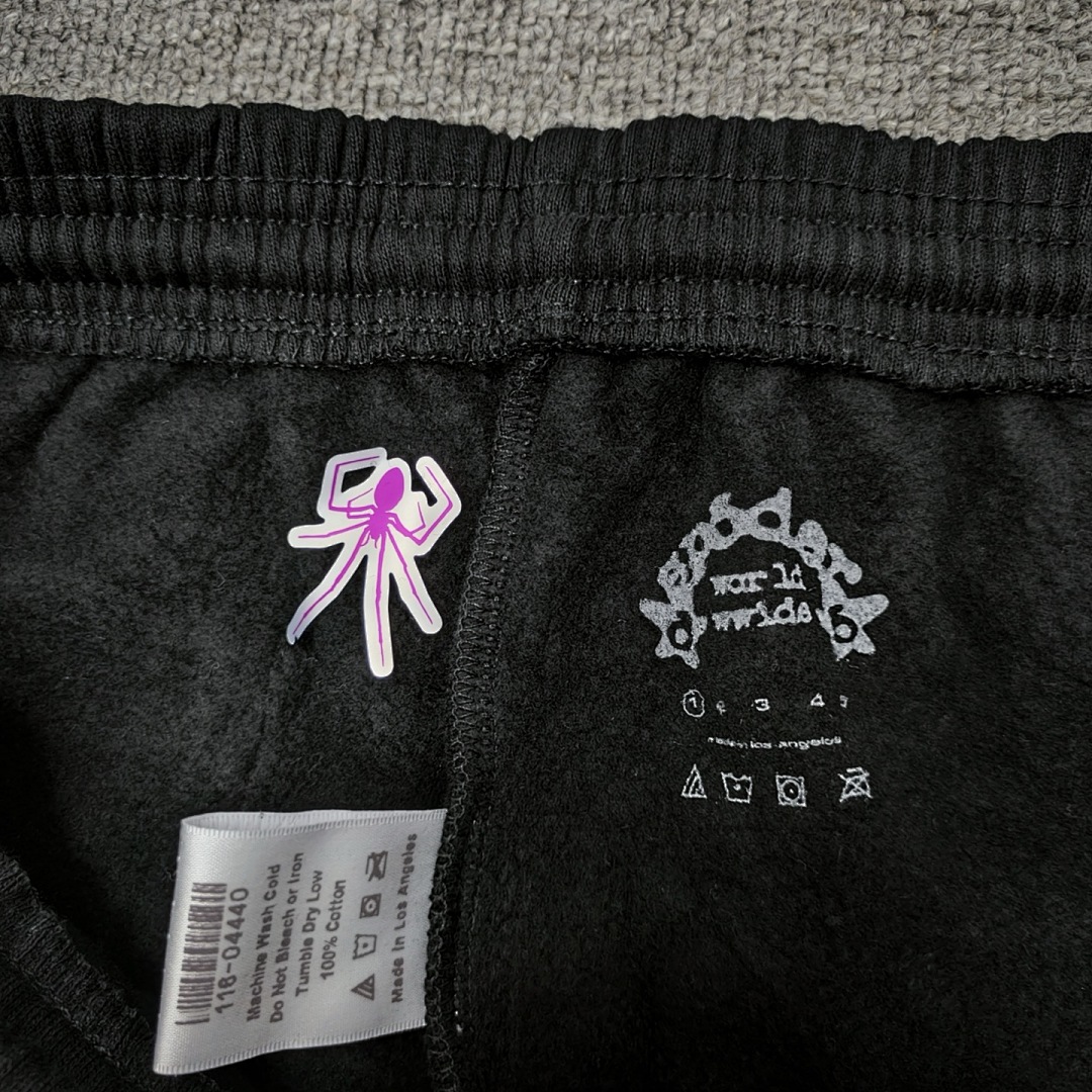 Sp5der 278 Pink V2 Sp5Der FW23 SWEATS Mens Womens Long Black : S-XXL - Image 17