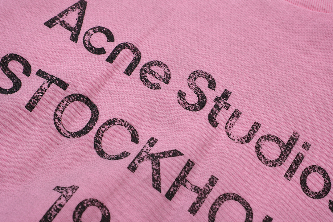 Acne Studios 128 AC LOGO Print Long Sleeve T Pink Black White Olive Green Dark Blue Red Spring Purple S-XL 3286# - Image 104