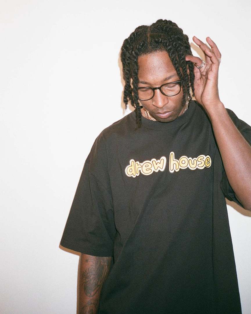 Drew House 98 DREW HOUSE SS TEE VIOLET LOGO Print Short Sleeve T Purple Yellow Black S M L - Image 14