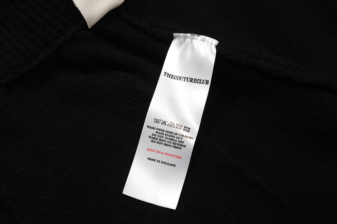 Christian Louboutin 218 THECOUTURECLUB Small Logo Floral Fleece Stitching Long Light Grey Black S-XL T8902# - Image 12