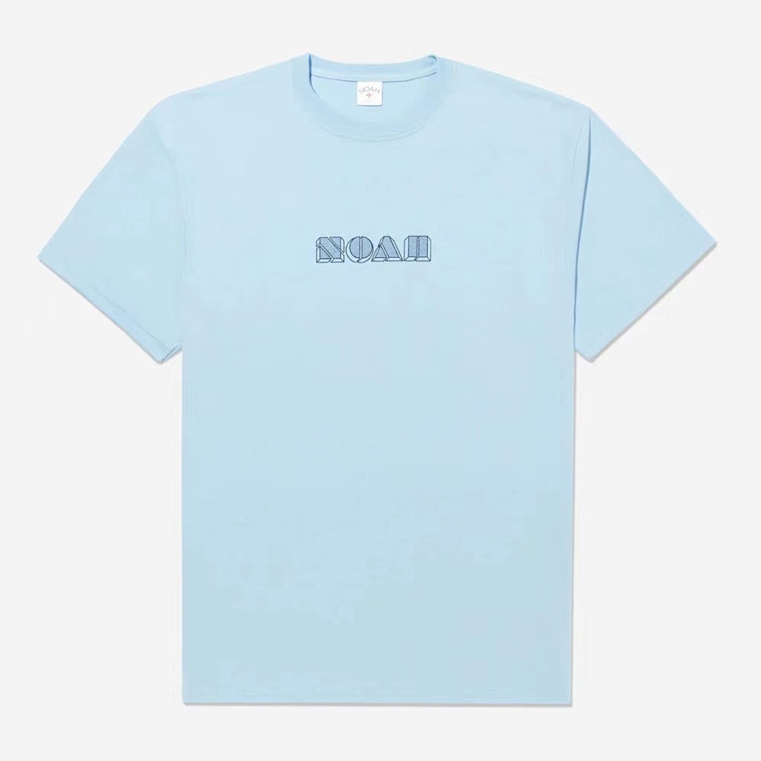 Unbranded 98 NOAH Dottie Logo Tee Print Short Sleeve T : Yellow Sky Blue Beige S M L