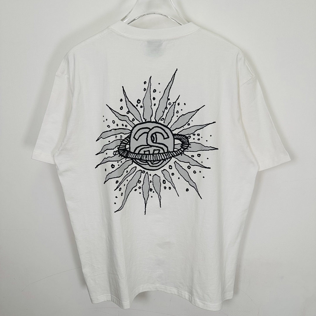 Stussy 128 STU SS25 LOOK BEYOND TEE PIGMENT DYED Double S Print Short Sleeve (Black White) - Image 22