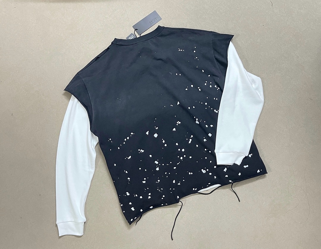 Off-White 148 SATOSHI NAKAMOTO Long Sleeve : Off White Washed Black S M L - Image 26