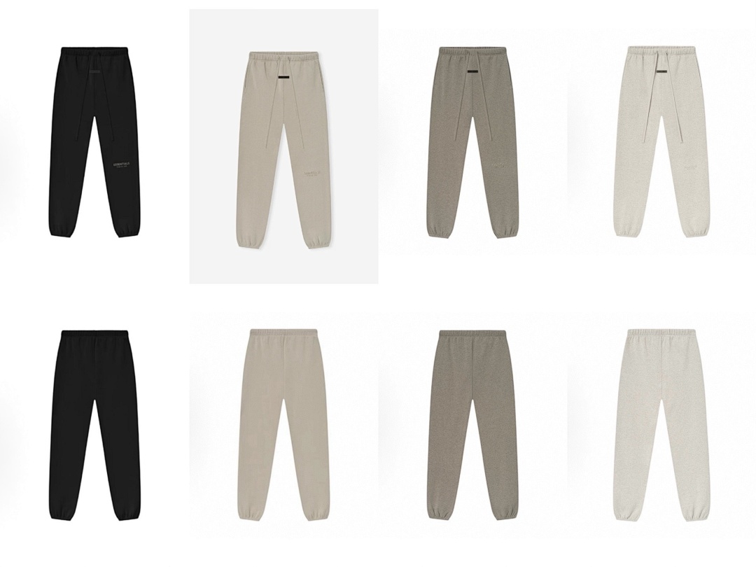 Essentials 178 Ess SS25 Vintage Fleece Sweatpant Silk Silver Gum Long Black Oatmeal Grey Brown XS-XL - Image 4
