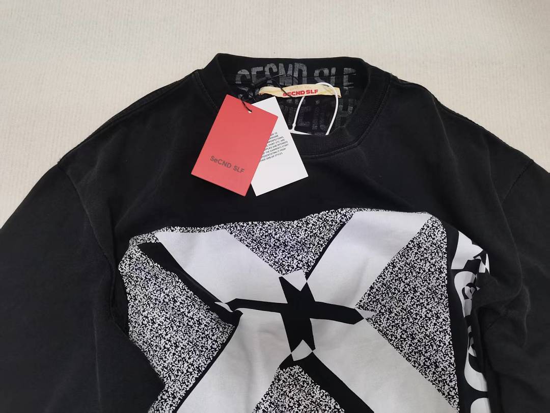Unbranded 128 SECND SLF Big X Print Short Sleeve : Water Black S M L - Image 7