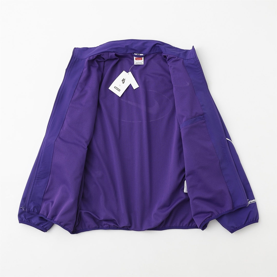 Balenciaga 398 Collab SS25 WEEK4 Track Jacket Sleeve Embroidered Logo : Black Purple :S-XL - Image 25