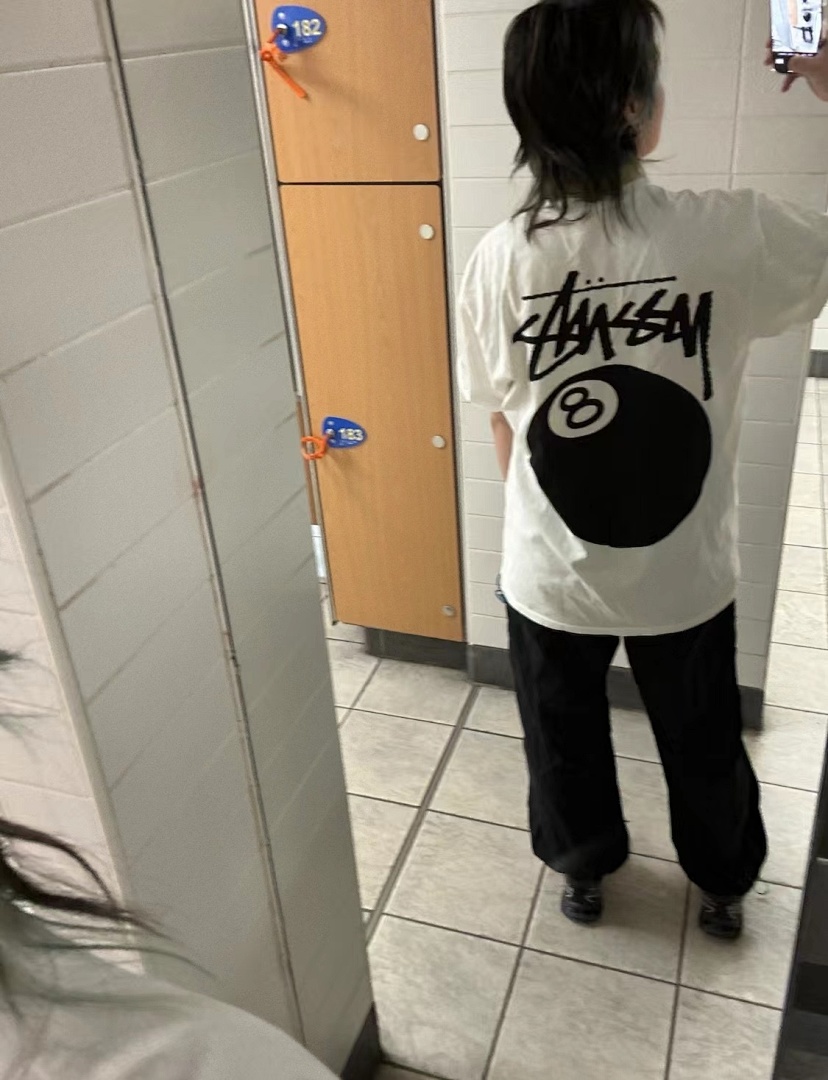 Stussy 98 STU 24SS 8 BALL TEE PIGMENT DYED Black No Print Short Sleeve T : White S M L - Image 7