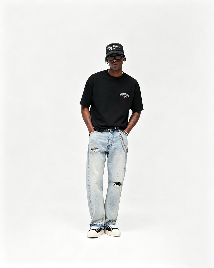 Represent 128 REPRESENT Print Short Sleeve T : S M-L XL (Black) - Image 12