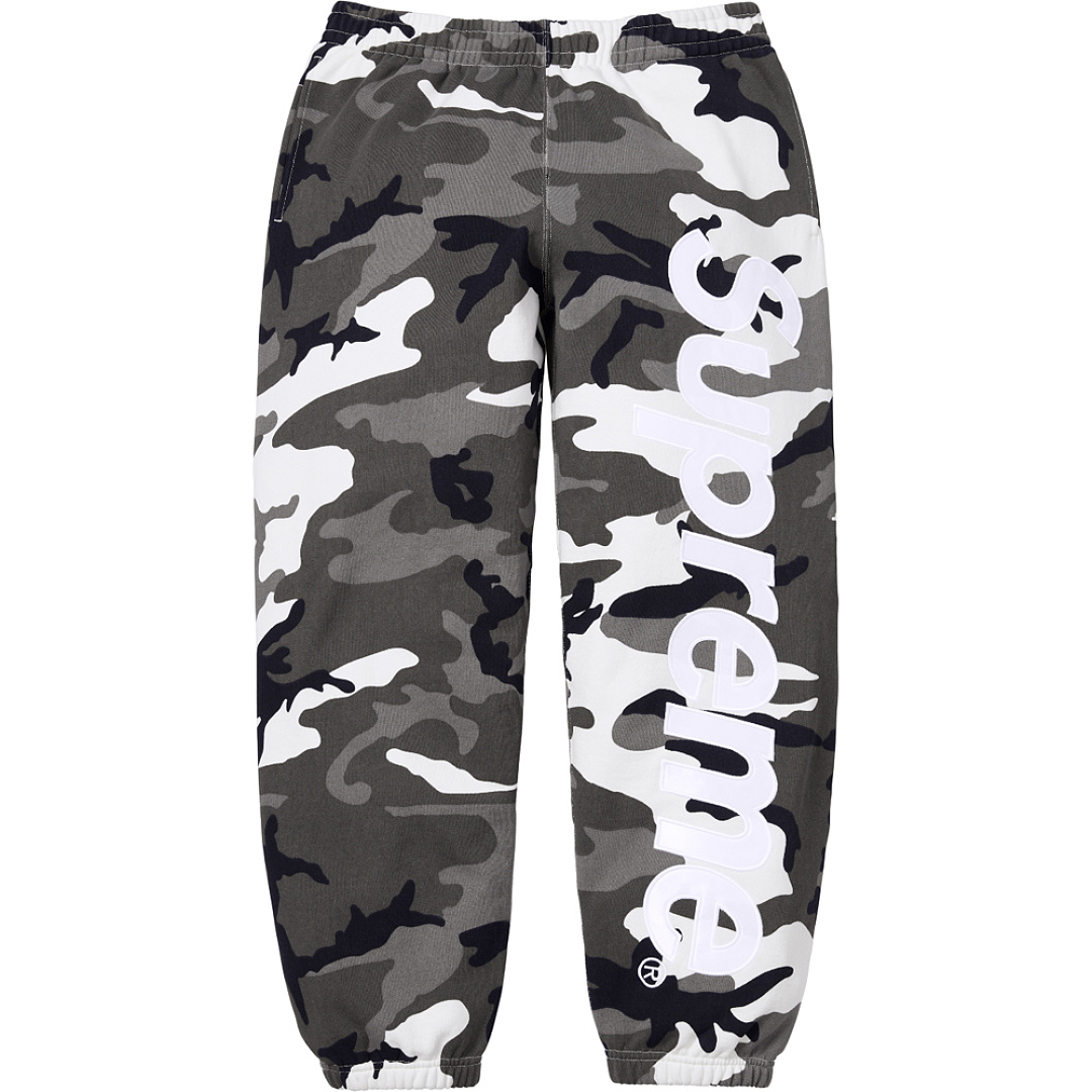Bape 248 26SS Satin Applique Sweatpant Big Logo Camo Grey Military Green S M L - Image 4