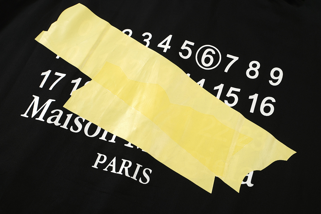 On Running 188 MM6 Maison Margiela LOGO Gum Strap Print Short Sleeve Black White 46 48 50 52 3261# - Image 10